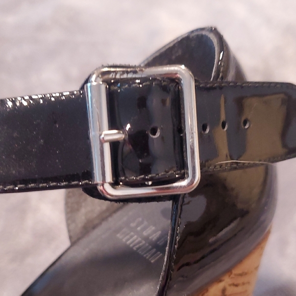 Stuart Weitzman Black Patent Leather Wedges - Picture 11 of 13